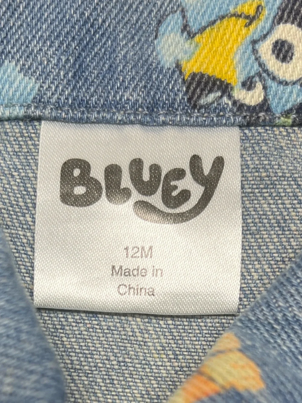 Bluey Denim Jacket 12 Months New